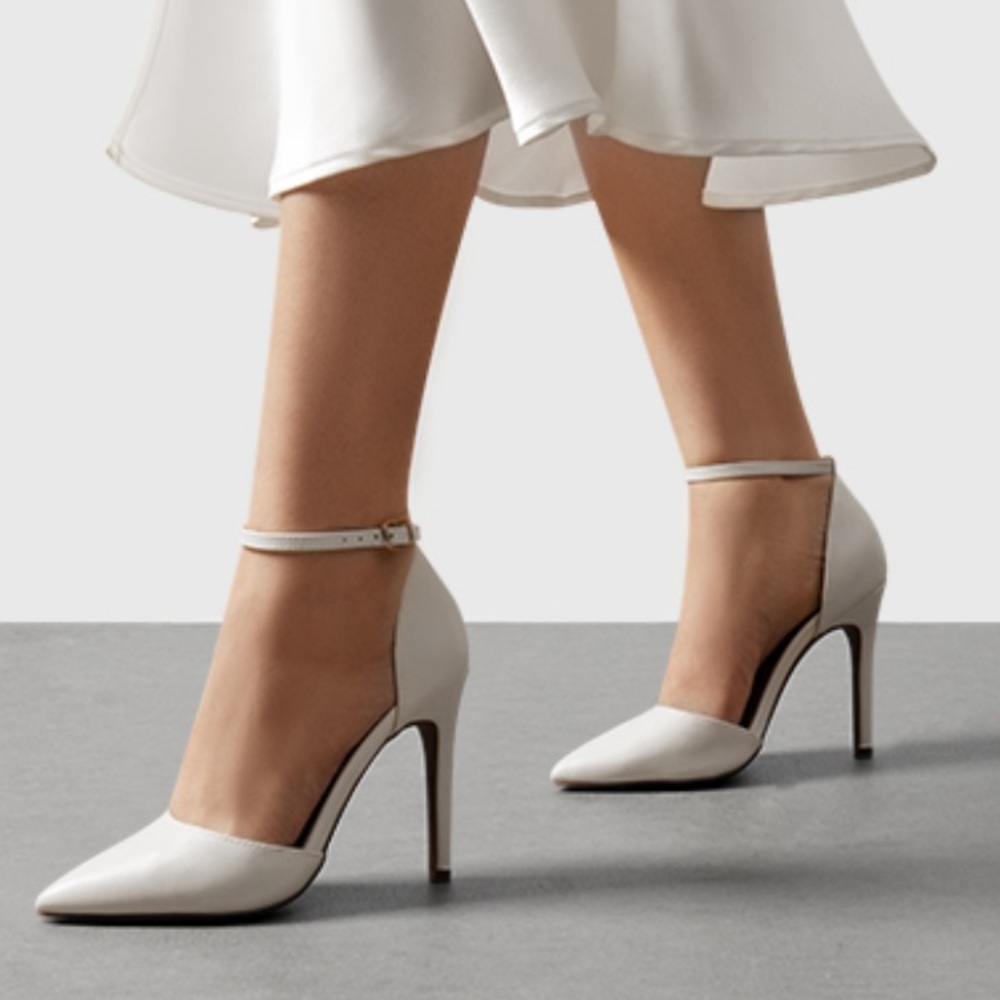 DREAM PAIRS Women's Oppointed-Lacey Pointed Toe Ankle Strap High Heel Shoes